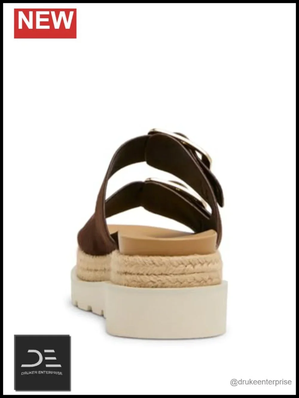 Platform Wedge Sandal with Slingback Strap